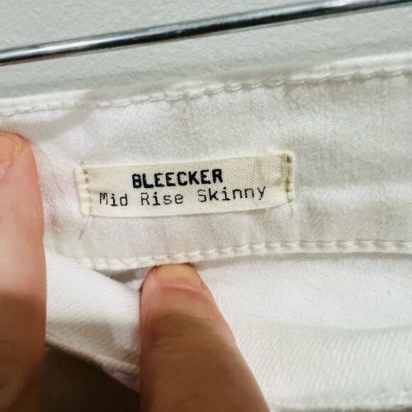 Artelier Nicole Miller Bleecker white Mid Rise Skinny Jeans size 27 4 - Picture 5 of 8